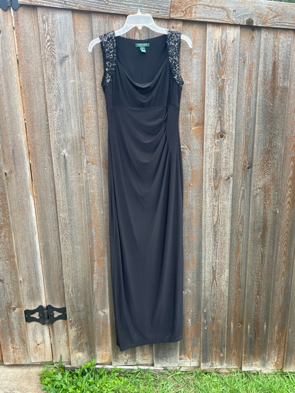 LAUREN Ralph Lauren Evening Beaded Jersey Gown